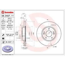 09.D427.11 BREMBO Гальмівний диск