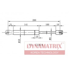 DGS2697LZ DYNAMATRIX Газова пружина кришка багажника