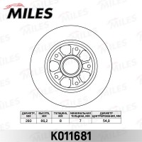 K011681 MILES Гальмівний диск