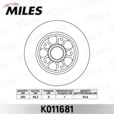 K011681 MILES Гальмівний диск