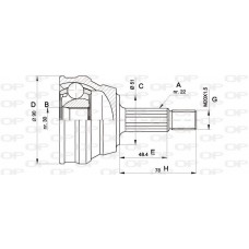 CVJ5008.10 OPEN PARTS Шарнирный комплект, Привідний вал