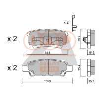 704-10071P IAP QUALITY PARTS Комплект гальмівних колодок дисковий гальм
