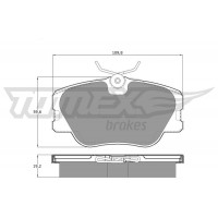 TX 10-21 TOMEX Brakes Комплект гальмівних колодок дисковий гальм