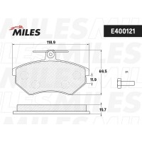 E400121 MILES КомплеК т гальмівних колодок, дискове гальмо