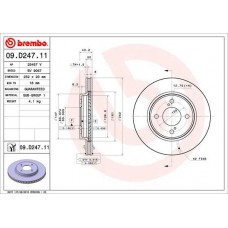 09.D247.11 BREMBO Гальмівний диск
