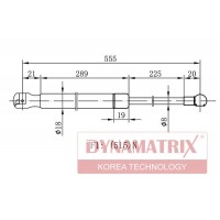 DGS1187KY DYNAMATRIX Газова пружина кришка багажника