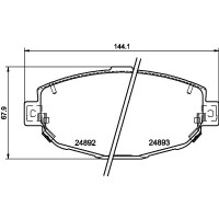 8DB 355 036-801 HELLA Комплект гальмівних колодок дисковий гальм