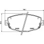 8DB 355 036-801 HELLA Комплект гальмівних колодок дисковий гальм