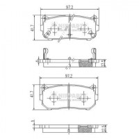 J3610301 NIPPARTS Комплект гальмівних колодок дисковий гальм