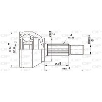 CVJ5344.10 OPEN PARTS Шарнирный комплект, Привідний вал