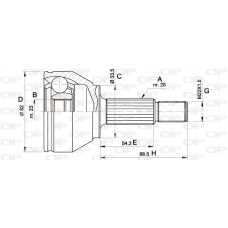 CVJ5344.10 OPEN PARTS Шарнирный комплект, Привідний вал