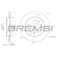 CD7387S BREMSI Гальмівний диск