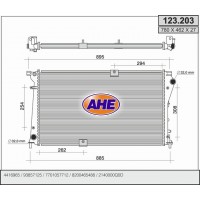123.203 AHE Радіатор охолодження двигуна