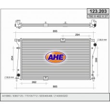 123.203 AHE Радіатор охолодження двигуна