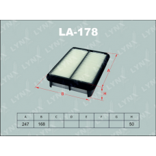 Повітряний фільтр LYNXauto LA-178