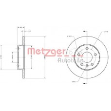 6110102 METZGER Гальмівний диск