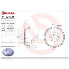 14.C013.10 BREMBO Гальмівний барабан