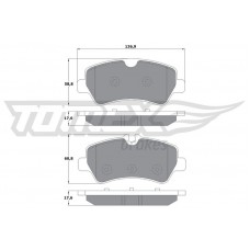 TX 16-96 TOMEX Brakes КомплеК т гальмівних колодок, дискове гальмо