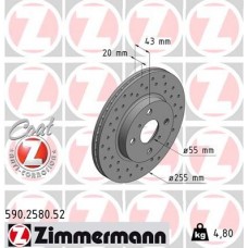 590.2580.52 ZIMMERMANN Гальмівний диск