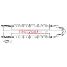 11.5864 METZGER Тросик, cтояночный тормоз