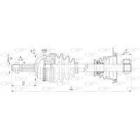 DRS6212.00 OPEN PARTS Привідний вал