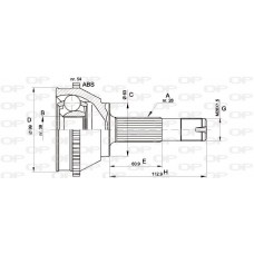CVJ5118.10 OPEN PARTS Шарнирный комплект, Привідний вал