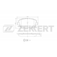 BS-2903 ZEKKERT Комплект гальмівних колодок дисковий гальм