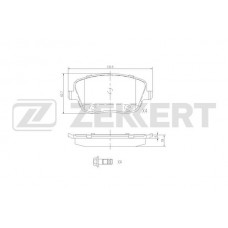 BS-2903 ZEKKERT Комплект гальмівних колодок дисковий гальм