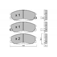 BPHY-1905 AISIN КомплеК т гальмівних колодок, дискове гальмо