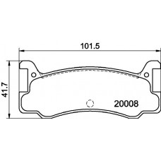 8DB 355 026-721 HELLA Комплект гальмівних колодок дисковий гальм