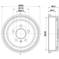 MBD063 MINTEX Гальмівний барабан