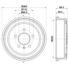 8DT 355 300-271 HELLA PAGID Гальмівний барабан