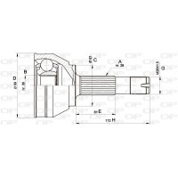 CVJ5463.10 OPEN PARTS Шарнирный комплект, Привідний вал