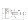 CVJ5463.10 OPEN PARTS Шарнирный комплект, Привідний вал