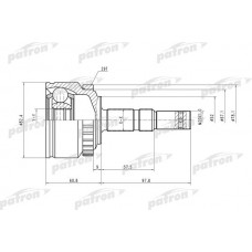 PCV1451 PATRON Шарнирный комплект, Привідний вал