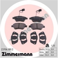 23706.180.2 ZIMMERMANN Комплект гальмівних колодок дисковий гальм