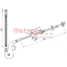 4110928 METZGER Гальмівний шланг