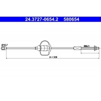 24.3727-0654.2 ATE Тросик, cтояночный тормоз