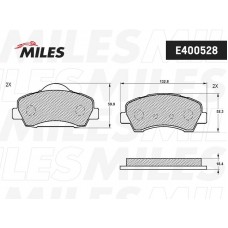E400528 MILES КомплеК т гальмівних колодок, дискове гальмо