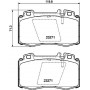 8DB 355 008-691 HELLA Комплект гальмівних колодок, дискове гальмо