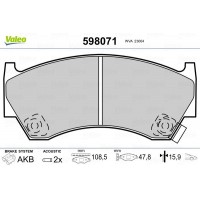 598071 VALEO КомплеК т гальмівних колодок, дискове гальмо