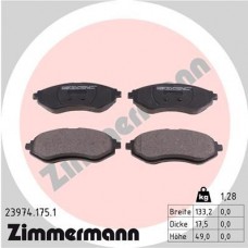 23974.175.1 ZIMMERMANN Комплект гальмівних колодок дисковий гальм