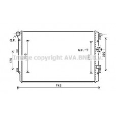 VNA2324 AVA QUALITY COOLING Радіатор охолодження двигуна