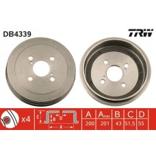 DB4339 TRW Гальмівний барабан