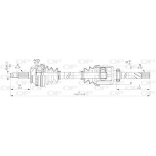 DRS6231.00 OPEN PARTS Привідний вал