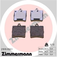 21919.950.1 ZIMMERMANN Комплект гальмівних колодок дисковий гальм