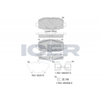 182345 ICER Комплект гальмівних колодок дисковий гальм