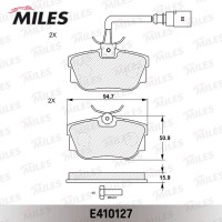 E410127 MILES Комплект гальмівних колодок дисковий гальм