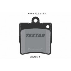 2191901 TEXTAR Комплект гальмівних колодок дисковий гальм