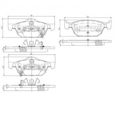 N3604067 NIPPARTS Комплект гальмівних колодок дисковий гальм